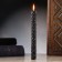 Candle from wax with salt "Cleaning every day", 13x1.7 cm, 1 h, black