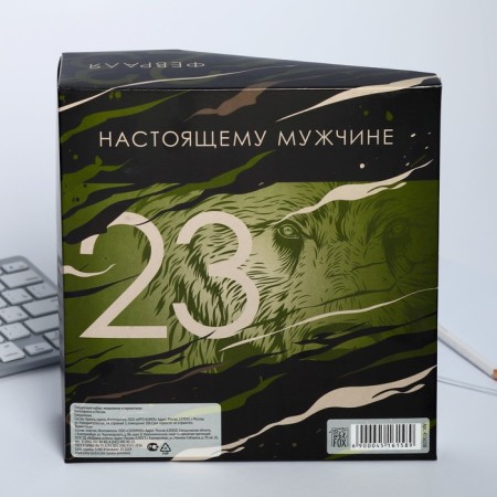 Gift set "February 23 Bear": Diary and thermostatic-6
