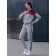 Female ishomatic costume, size 44, gray color, red color