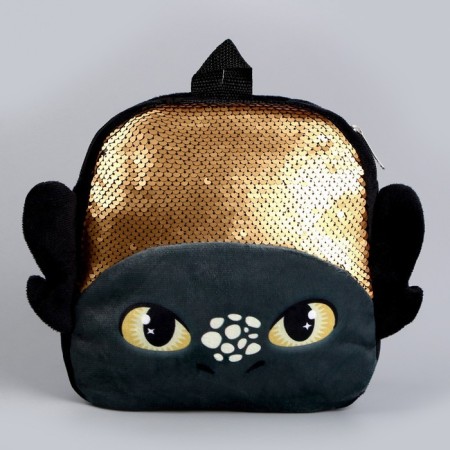 Baby backpack with sequins "Black Dragon", p. 23 × 28 cm-2