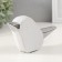 Souvenir Ceramics "Bird" White with silver 15.5x3.3x9 cm