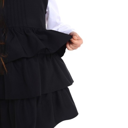 School sundress for girls, black color, height 146 cm-3