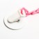 Orthodontic dummy nipple, latex, from 0 months, with the holder, Moore-Mur, pink color