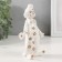 Souvenir Ceramics "Clown with a Player card" white with gold, rhinestones 8x6x13.5 cm