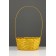Wicker basket 20 x 20 x 9 cm, handle h = 25 cm, yellow