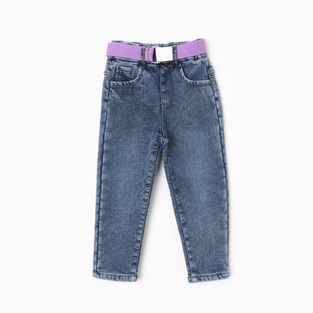 Jeans for girls, I have started, blue color, height 98 cm