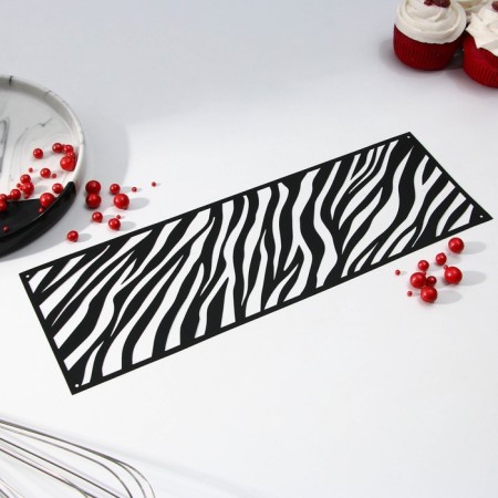 Stencil for baking "Zebra", 32 x 10 cm-3