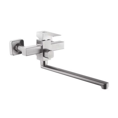 Fashun A52202 bath mixer, single -leaf, pour 315 mm, with a shower set, satin