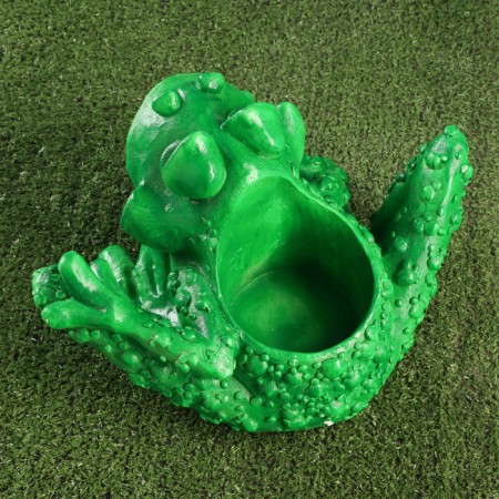 Figure Kashpo "Toad" Green, 20x32x22cm-4