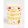 A set of paper utensils "Happy Birthday", 12 pcs., White color