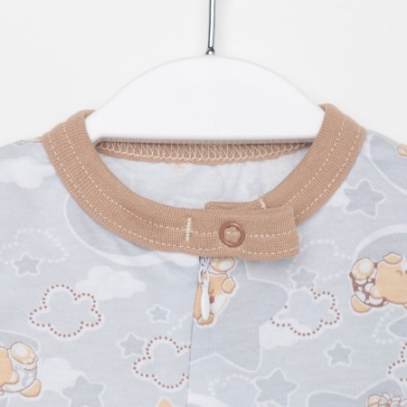 Combineson children, gray/bears, cuffs mix, height 68 cm-1