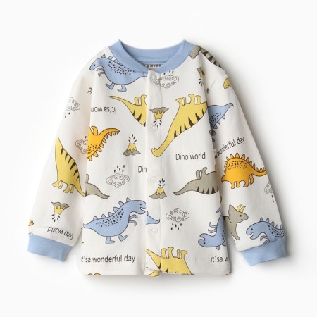 Nursery blouse, white/dino color, height 74 cm