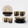 ALTA MAREA table set, 19 objects, brown color