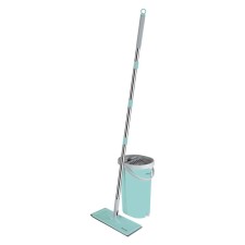 Pioneer 7105s cleaning set: mop, a bucket of spin/rinsing, microfiber nozzle, 6 l, blue color