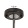 ARISA chandelier 8he27 40W black-silver 80x80x40 cm