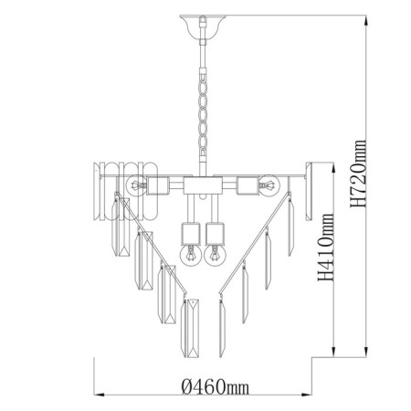 Lamp "Breeze", size 46x71x46 cm, E27-3