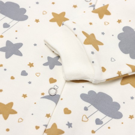 Combineson children's closed legs, white color/stars, height 68 cm-2