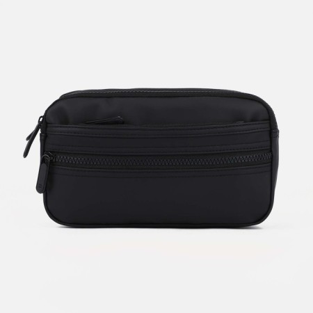 Lightning waist bag, 2 outer pockets, black color