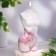 Figure candle on concrete "Women's silhouette", 15x7 cm, pink