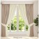 Set of curtains "Canvas", size 200x250 cm, 2 pcs, beige color, milk