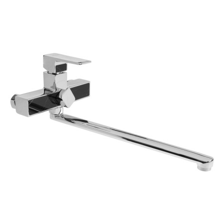 Accoona A71131 bath mixer, 25 mm cartridge, pour 35 cm, brass, chrome/black