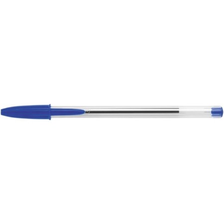 Set of ballpoint pens, 4 pieces, BIC "Cristal Original" Knot 1.0 mm, average letter, blue ink, transparent case-10