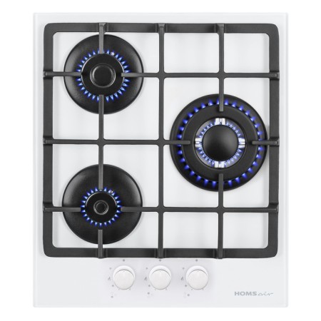 Honing surface HOMSAIR HGG433TGCWH, gas, 3 burners, white-7