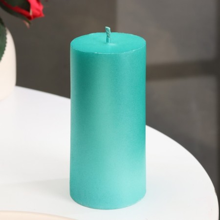 Candle-cylinder smooth, 5x10 cm, tiffany, metallic, 6 hours-1
