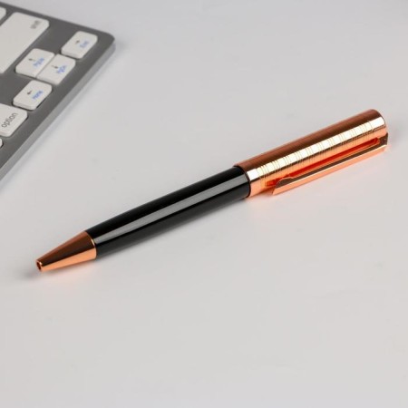 Pen in the gift case "Sincerely", metal, black with gold-2