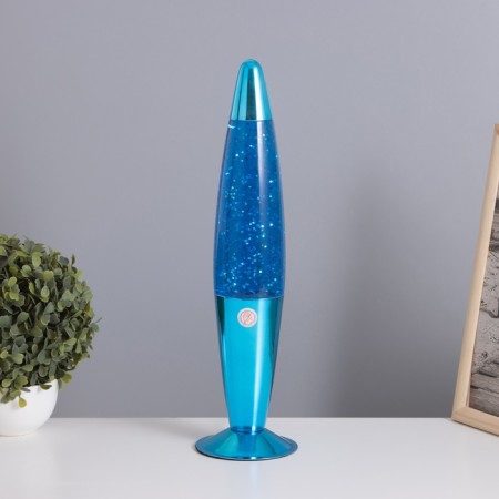 Lava-lamp "Rocket" 1x30W E14-R39 (sparkles) blue 11x11x41cm