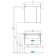 Tumbling under the Aquaton Asti sink, 70 cm, white gloss color, white matte