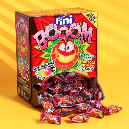 Caramel Lollice Fini "Boom" strawberry sour 5 g