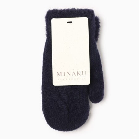 Baby mittens minku, dark blue color, 18 cm-3