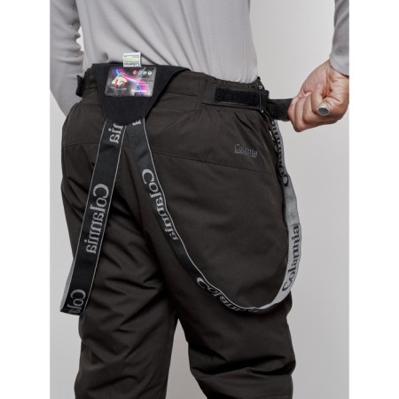 Semi-combinezone ski insulated male winter, size 48, dark gray color-5