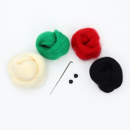 A toy made of wool "Panda with a watermelon"-4