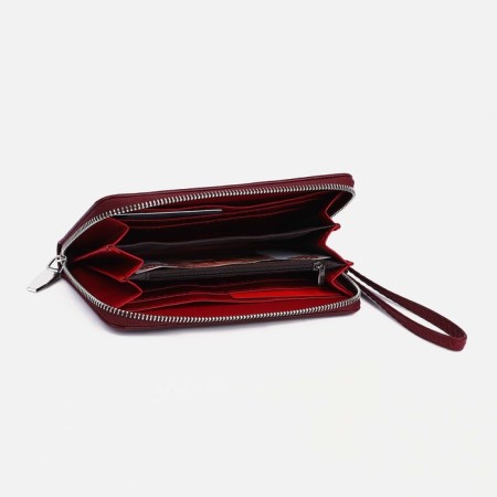 Women's wallet with lightning, burgundy color-2