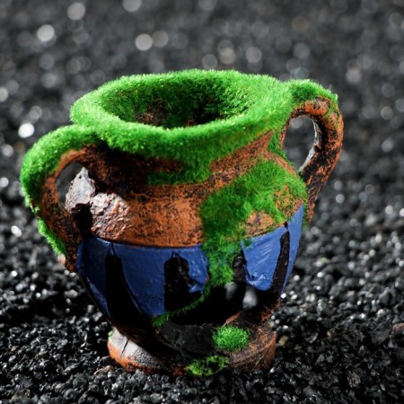 Decor for the Aquarium "Antique Vase", 11 x 8 x 9 cm-2