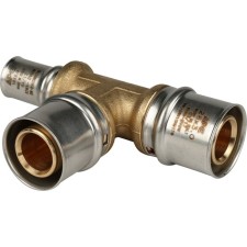 Тройник-пресс STOUT SFP-0005-262616, d=26 х 26 х 16 мм, переходной, латунь
