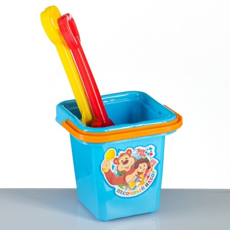 Set "Buckets, shoulder blades, molds": 5 toys for sandboxes, plastic, 14 x 25 cm, mix-9