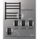 Electric towel Indigo Oktava Slim 3, 600x500 mm, hidden installation, black