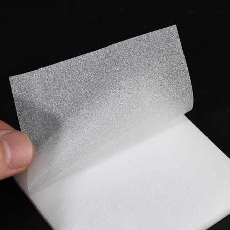 Block with a sticky edge of 76mm x 76mm 50l plastic transparent white with sparkles-5