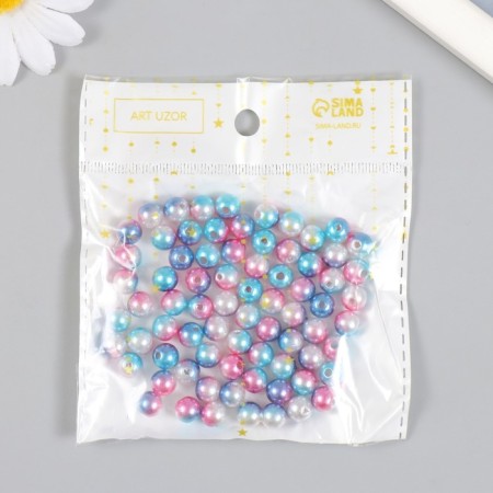 Beads for creativity Plastic "Gradent Gol-pink" set 20 g d = 0.8 cm-5