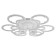 Causteen with PDU 1134/9wt LED 306W 3000K-6000K Dimmer White 79x79x10 cm Bayerlux
