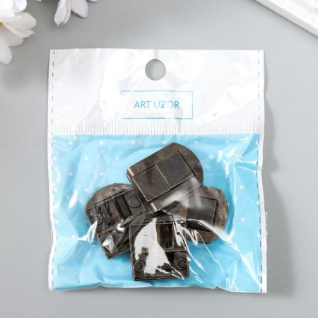 Castle metal for the box "Style" Bronze 2.5x2 cm-4