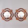 Climber Wall glass per 1 candle "Reflection" set 2 pcs D-4 cm. Art. bronze 8x20x20.5 cm