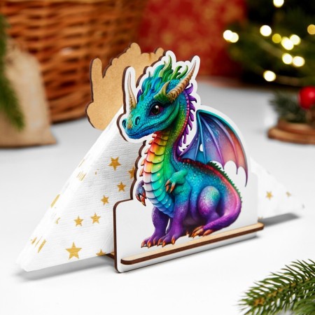 Napkin "Blue Dragon", 13 x 12 x 6 cm