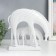 Polystone souvenir "Zebra on a watering" white 10.5x27x26 cm