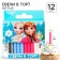 Set of candles for the cake "Happy Birthday", 12 pieces, cold heart
