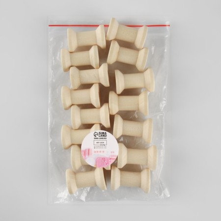 A set of wooden coils without a coating, 15 pcs, d = 2 × 3 cm-4