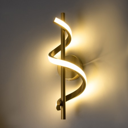 Sconces "curl" Led 3000k gold 40x12x12cm-2